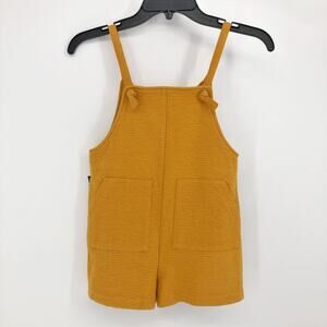 TINY TRIBE AUSTRALIA Kids Knot Overalls US 6 Gold Stretch Knit Pockets NWOT